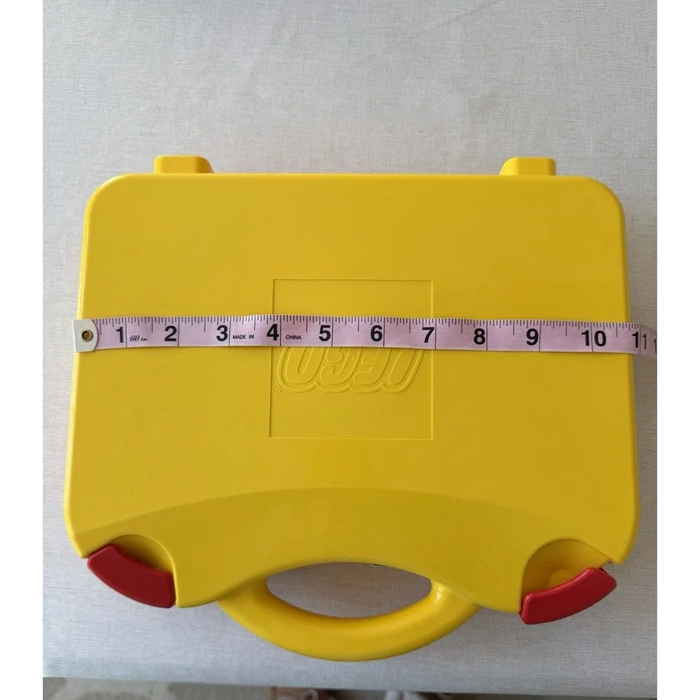 LEGO Yellow Storage Carry Case w Bricks‎ Figures Organizer Box Mixed Lot